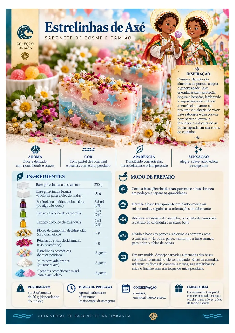 Ficha da receita Estrelinhas de Axé