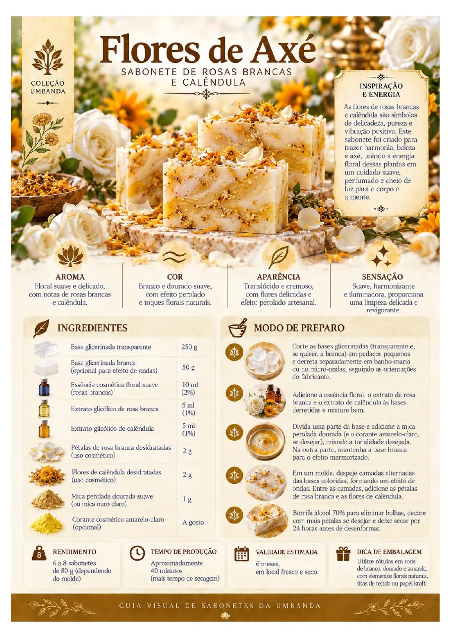 Ficha da receita Flores de Axé