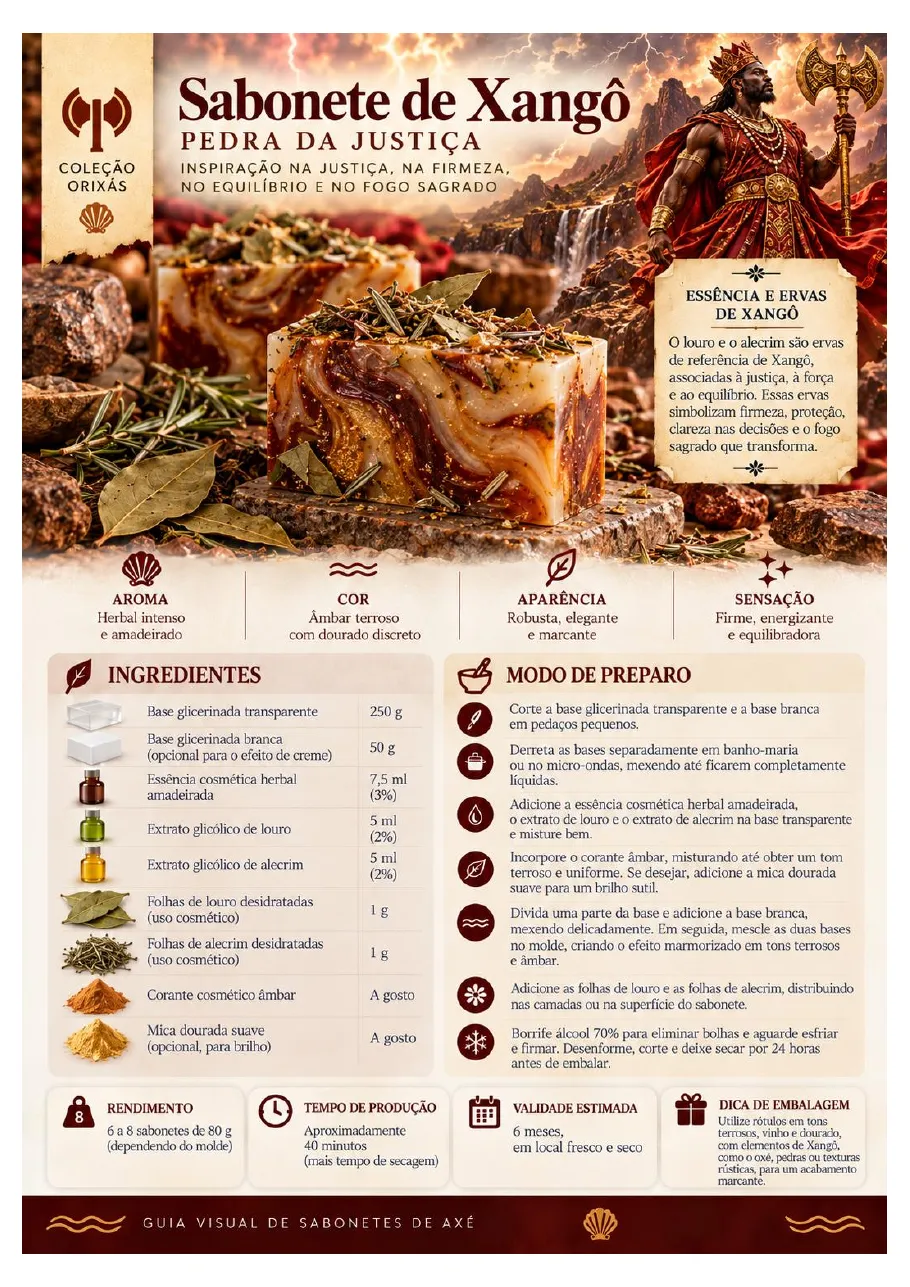 Ficha da receita Sabonete de Xangô