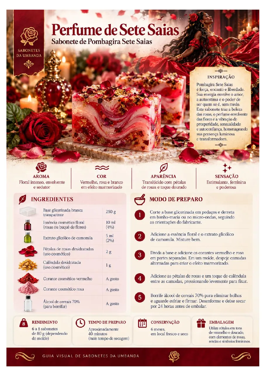 Ficha da receita Perfume de Sete Saias