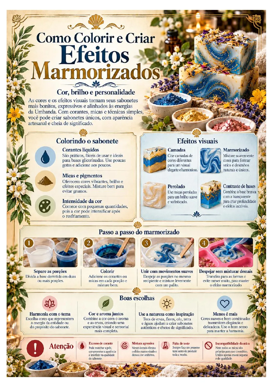 Página do guia: Como colorir e criar efeitos marmorizados