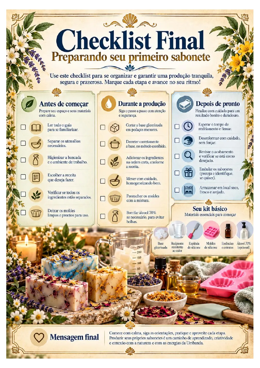 Página do guia: Checklist final