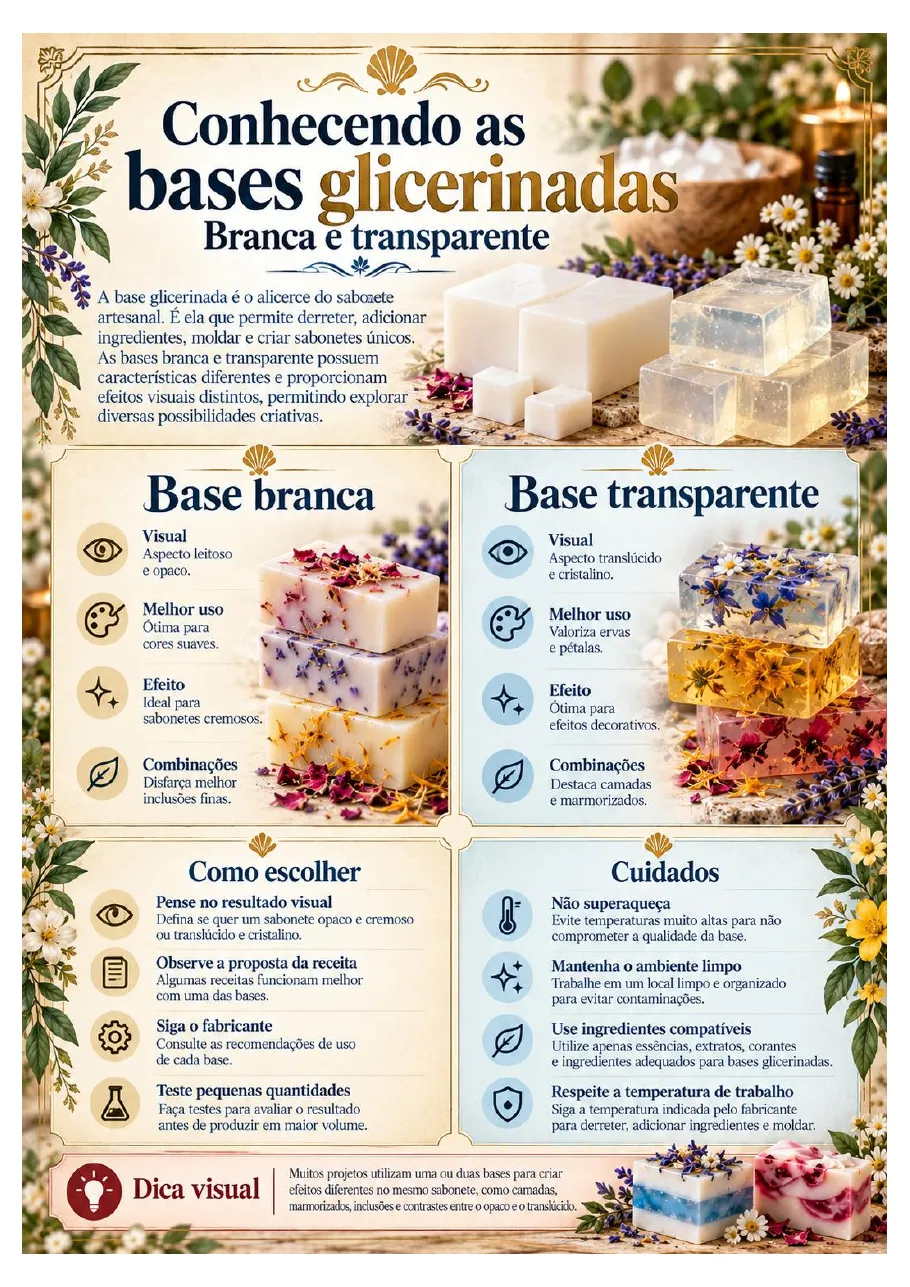 Página do guia: Conhecendo as bases glicerinadas
